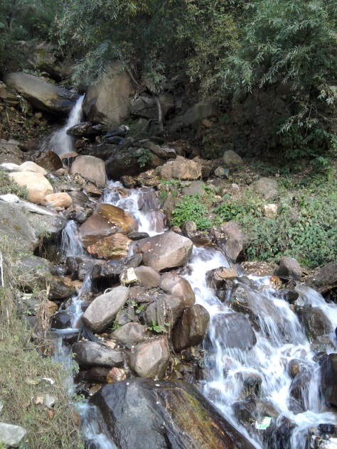 The natural waterfall